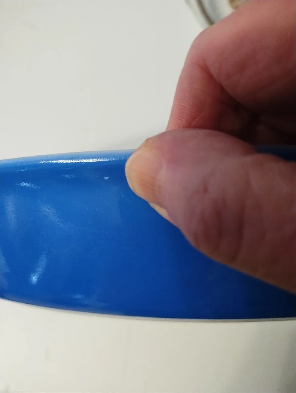 1961 Promotional Pyrex Royal Blue Casserole Dish with Gold Medallion Lid